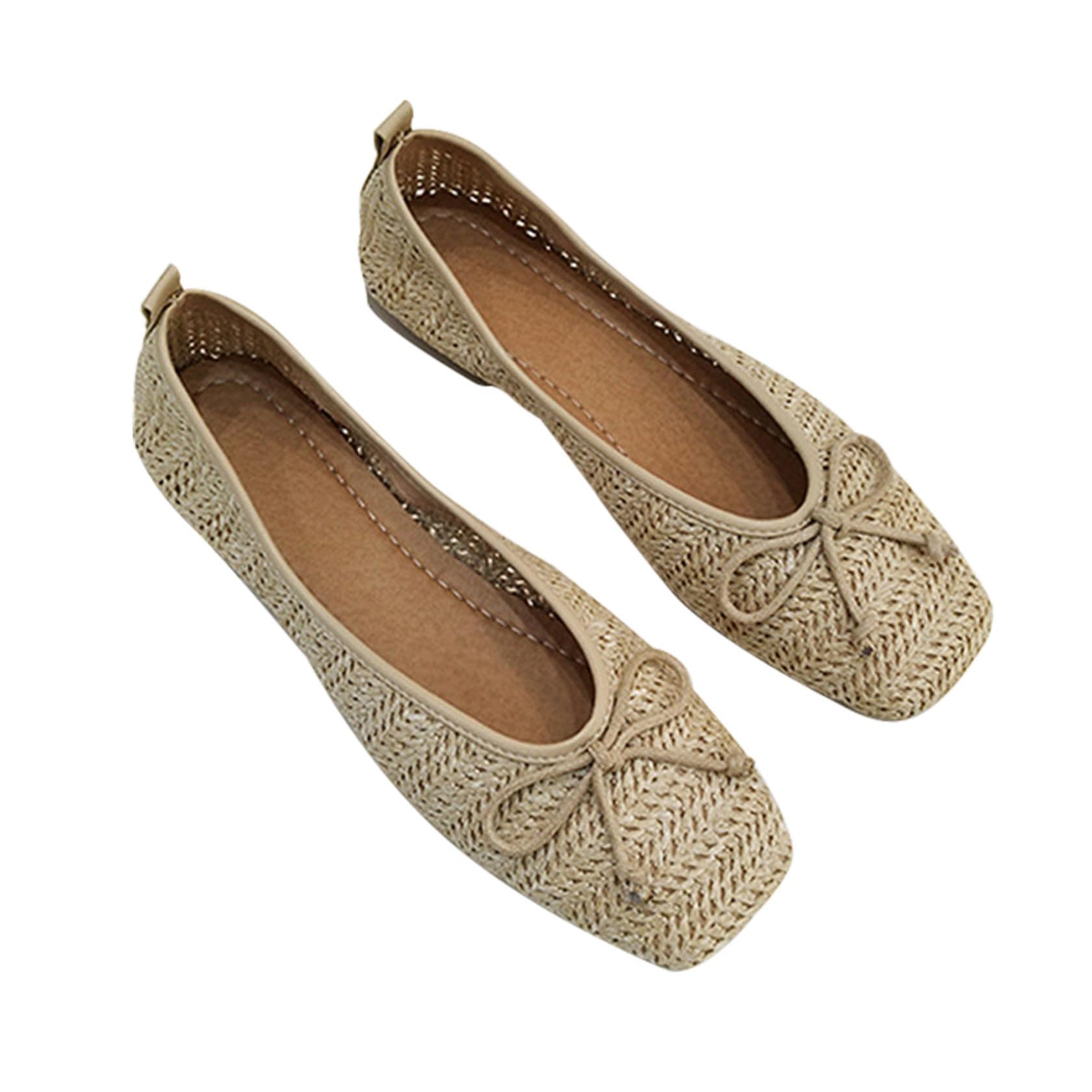 BESPORTBLE Scarpe Basse Donna Eleganti e Comode Design retrò, Sabot Estivi in PU e Gomma, Modelli Casual per Mamme e Nonne