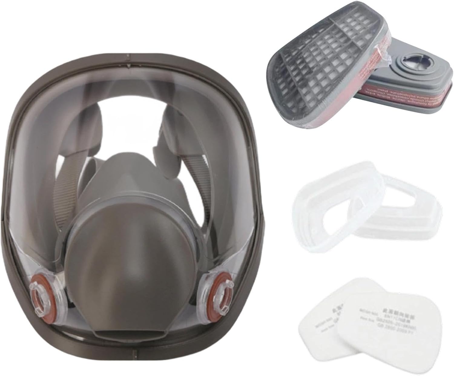 Gas Cover, Dustproof Respirator Shield, Filtered Face Guard, Spray Protection Gear, for Woodworking Construction Painting Grinding Polishing Welding Adults Men Women Industrial Safety 14x20x23cm