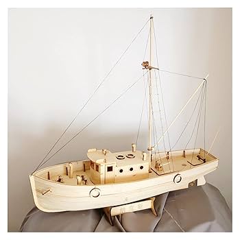 小型漁船スクリューと流木のインテリア Amazon.co.jp: 1: 30NAXOS 小型漁船モデル組立木製ボートモデル