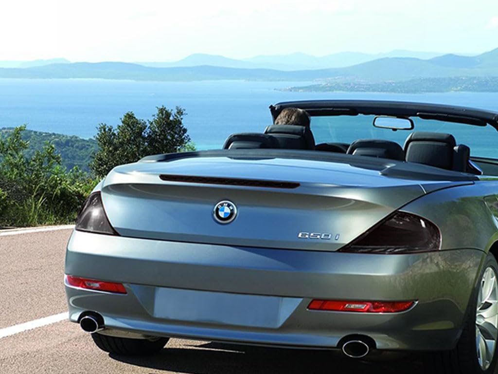 Rvinyl Tail Light Tint Covers Compatible with BMW 6-Series 2004-2010 - Matte Smoke