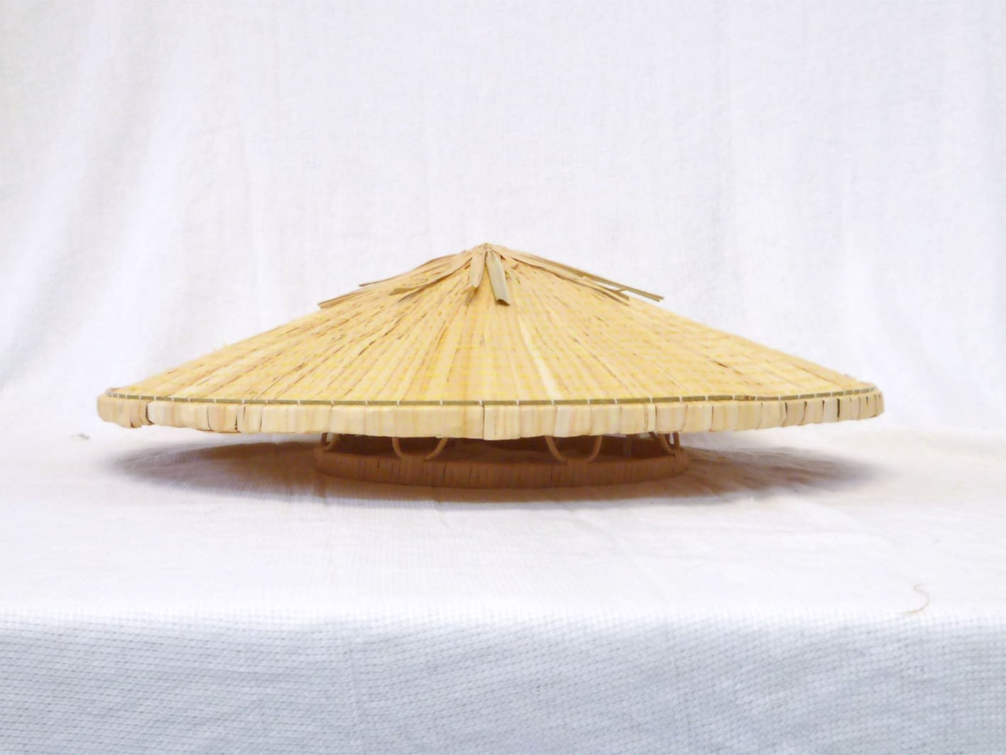 Amazon.co.jp: 菅笠 すげ笠 浅山型 小 装着用台座(五徳)付 国産品 : ホビー