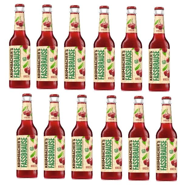 12 Flaschen Krombacher Fassbrause Kirsche limeted Edition a 330ml inclusiv 0.48 MEHRWEG Pfand Bier inc. Pfand + Space Riegel von Onlineshop Bormann