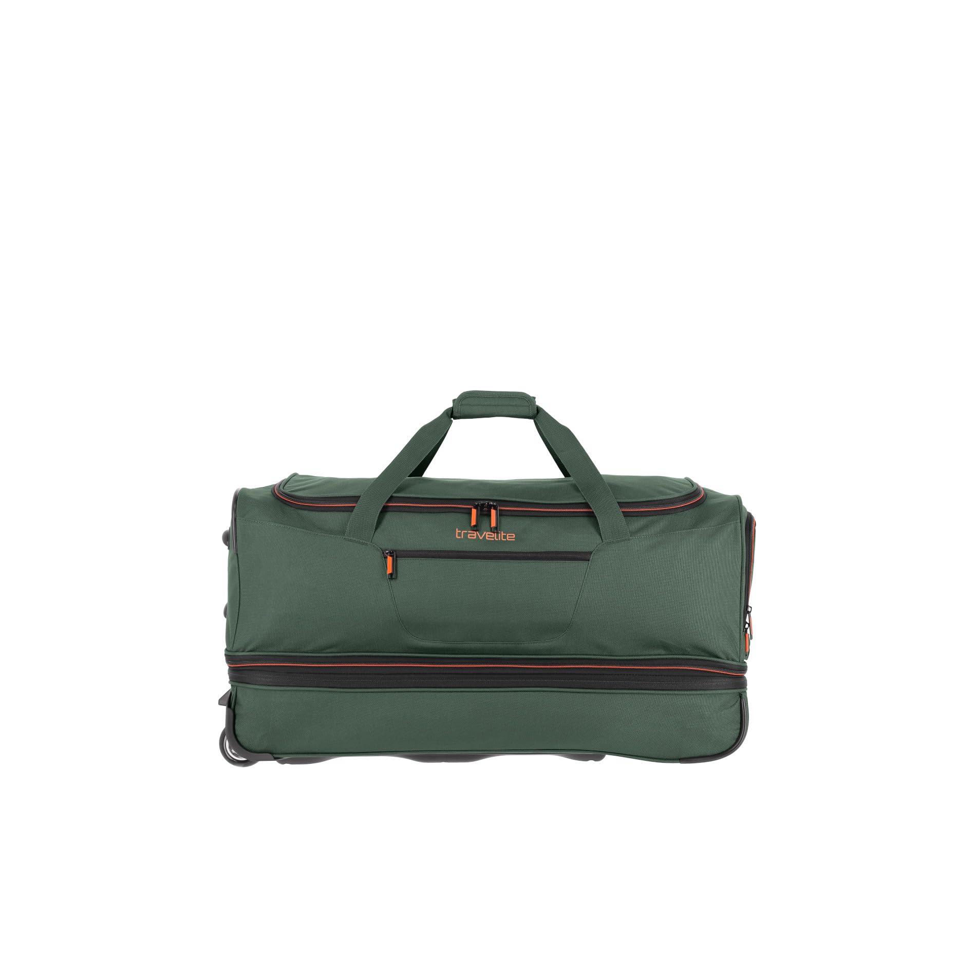 Travelite Trolley Reisetasche mit Rollen groß, erweiterbares Volumen, Basics, Weichgepäck Rolltasche mit Dehnfalte, 70 cm, 98-119 Liter