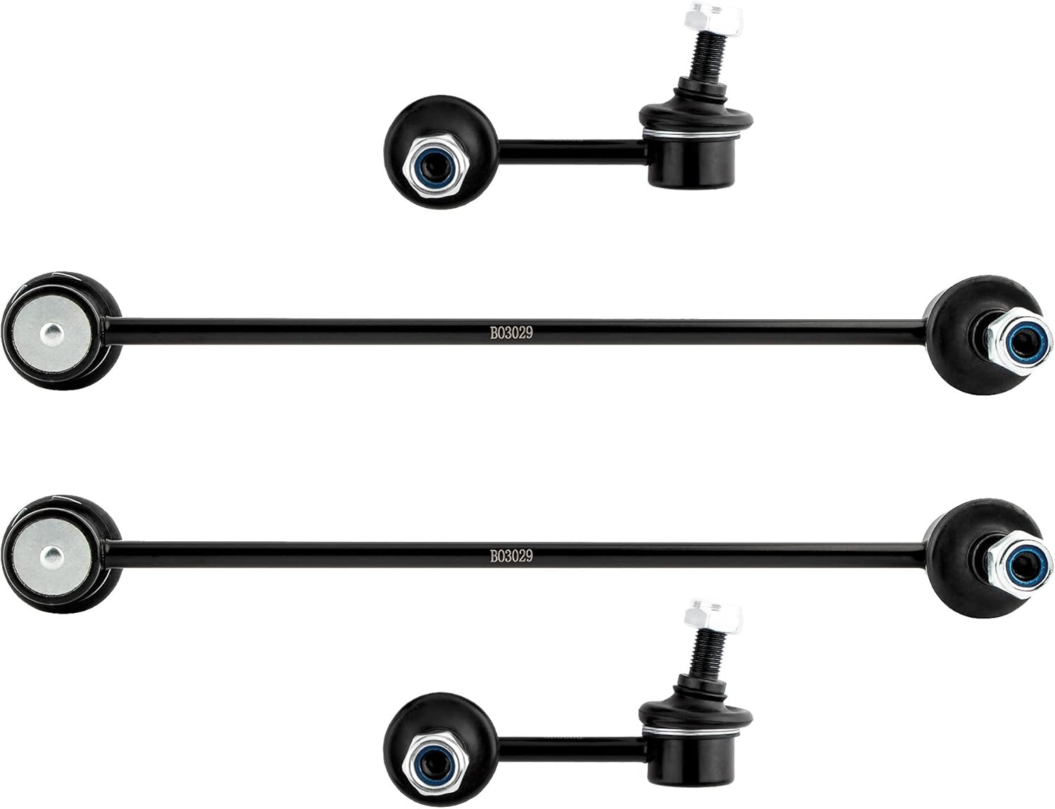 K80258 K750058 Front & Rear Suspension Stabilizer Sway Bar End Links Left & Right for Chrysler Sebring Dodge Caliber Jeep Compass Patriot 2007-2008, Pack of 4