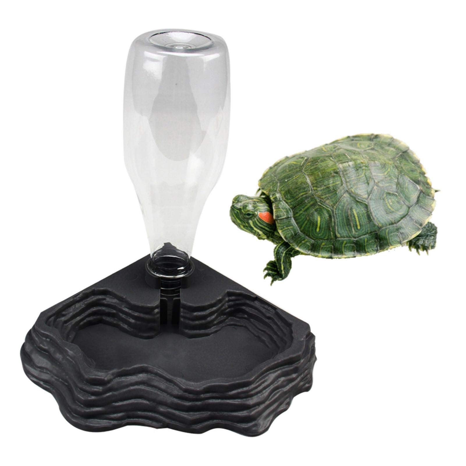 Distributeur d'eau pour Reptile, Abreuvoir Tortue, Mangeoire Gamelle Tortue Terrestre, Anti Debordement Plastique Bol Accessoire