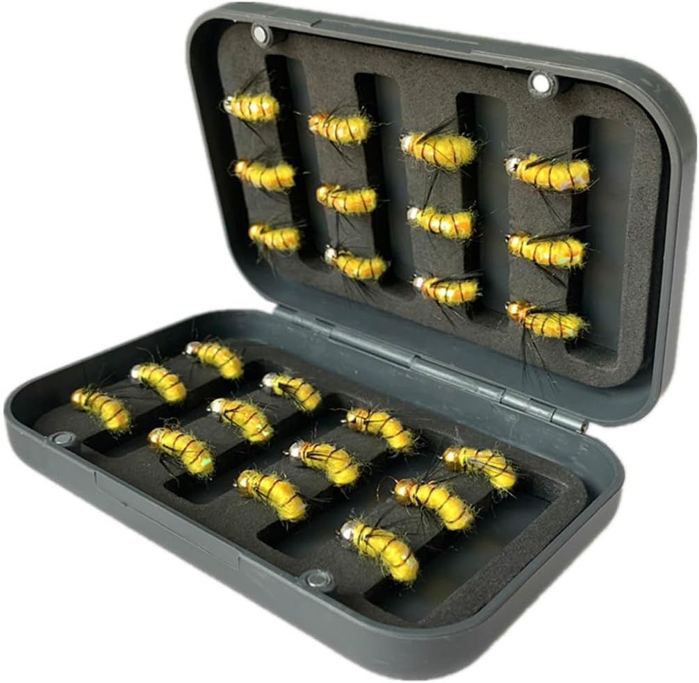 24Pcs Fly Fishing Flies Trout Lures Fishing Tackle Fly Fishing Flies with Boxed Trout Bass Artificial Fish Bait