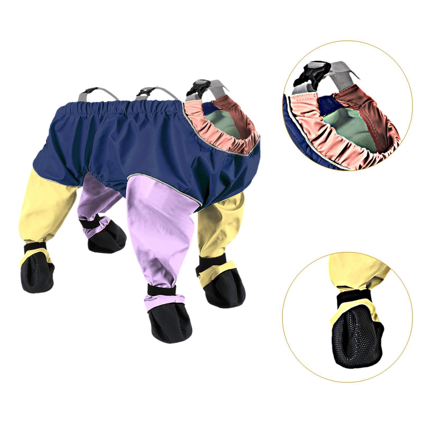 Imperméable pour Chien, Réglable, Respirant, Doublé Polaire, Imperméable, Convient Aux Chiens de Taille Moyenne, Multicolor M