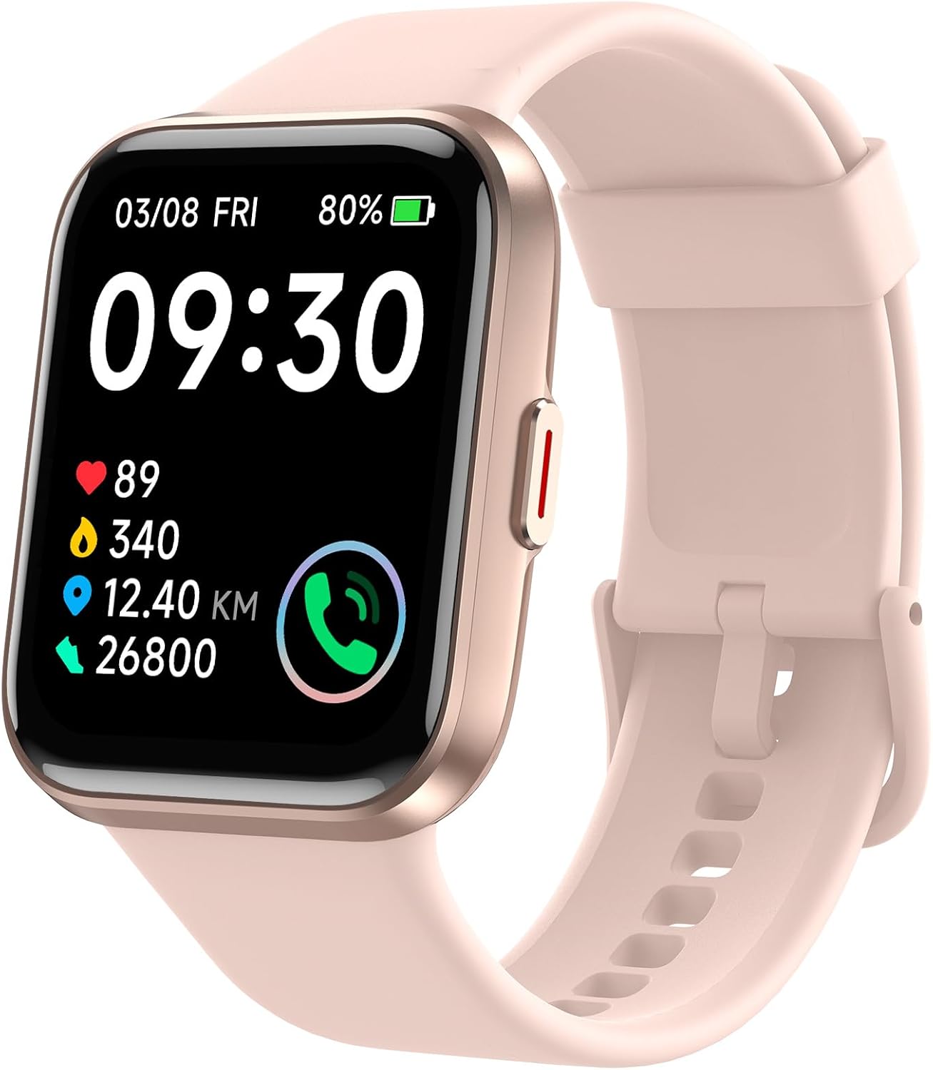 VRPEFIT Smart Watches for Women [Answer/Make Call], 1.7″ Touchscreen Fitness Tracker with Heart Rate Blood Oxygen Sleep Monitor Compatible with iPhone & Android, Alexa Built-in, IP68 Waterproof Watch