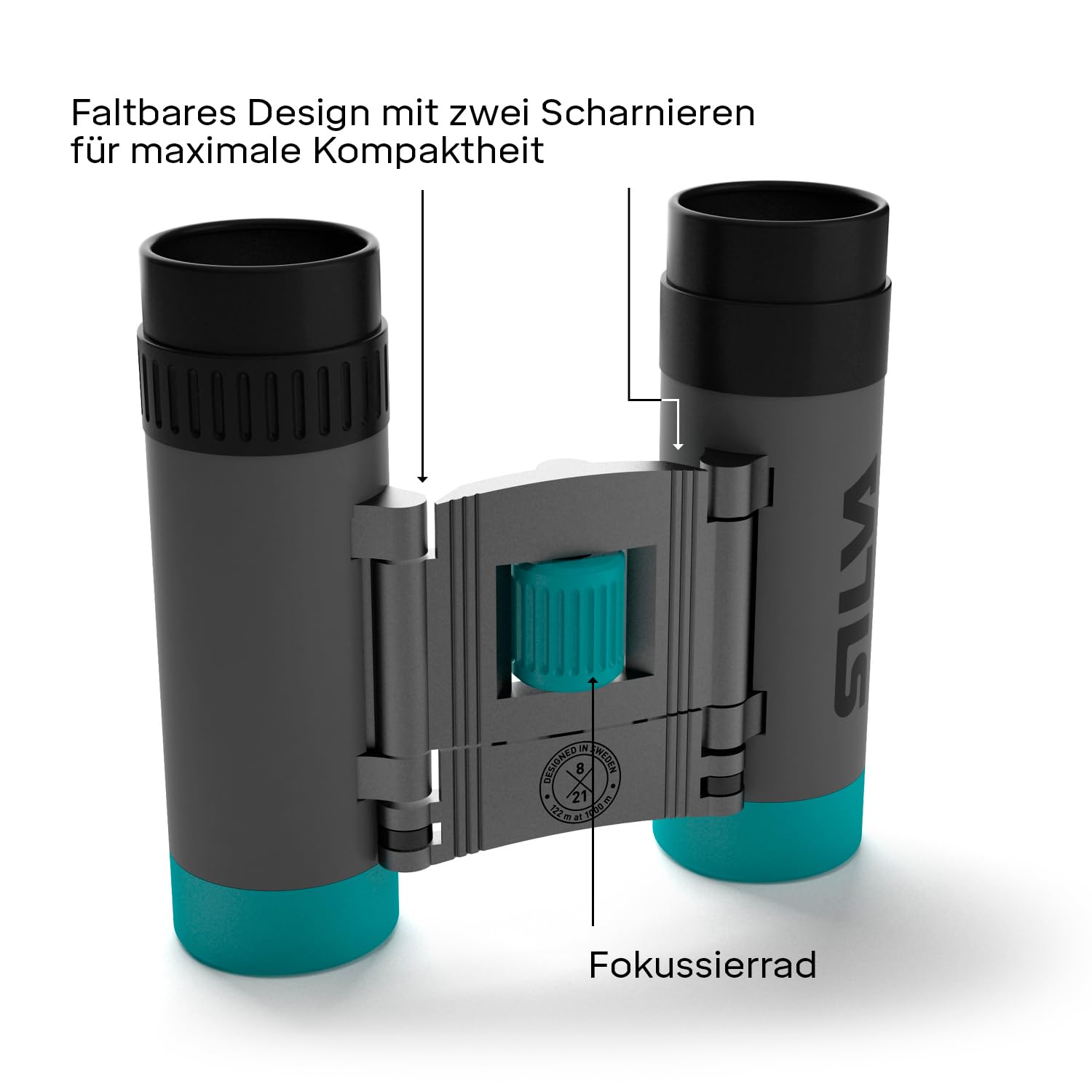 Silva kleines Fernglas Erwachsene & für Kinder - Pocket 8X - 8x21 Wasserfest - BK7 - Faltbares Fernglas klein - Mit Etui und Handschlaufen