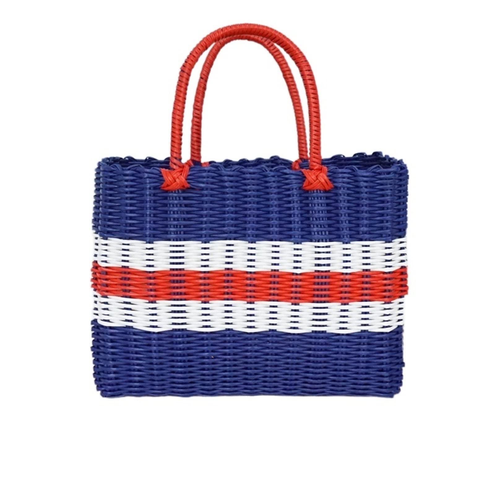 Storage Basket,Small Picnic Handmade Wicker Shopping Home Vegetable Fruit Packing Garden Imitating Rattan Woven Flower