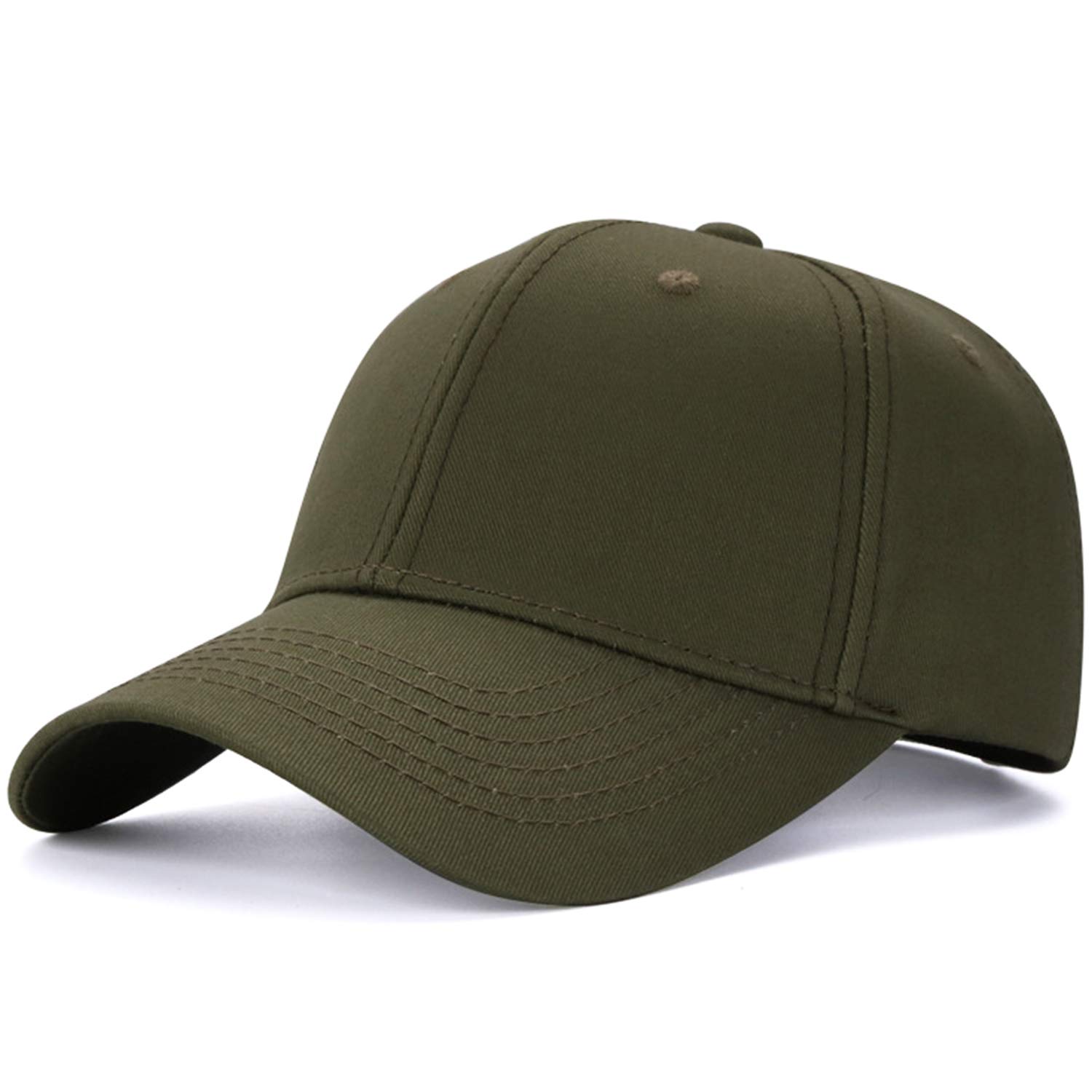 QXuan Basic Baseball Caps Snapback for Men and Women,Classic 6 Panel Sport Casual Sun Visor Hat,Adjustable 56-60cm (Army Green)
