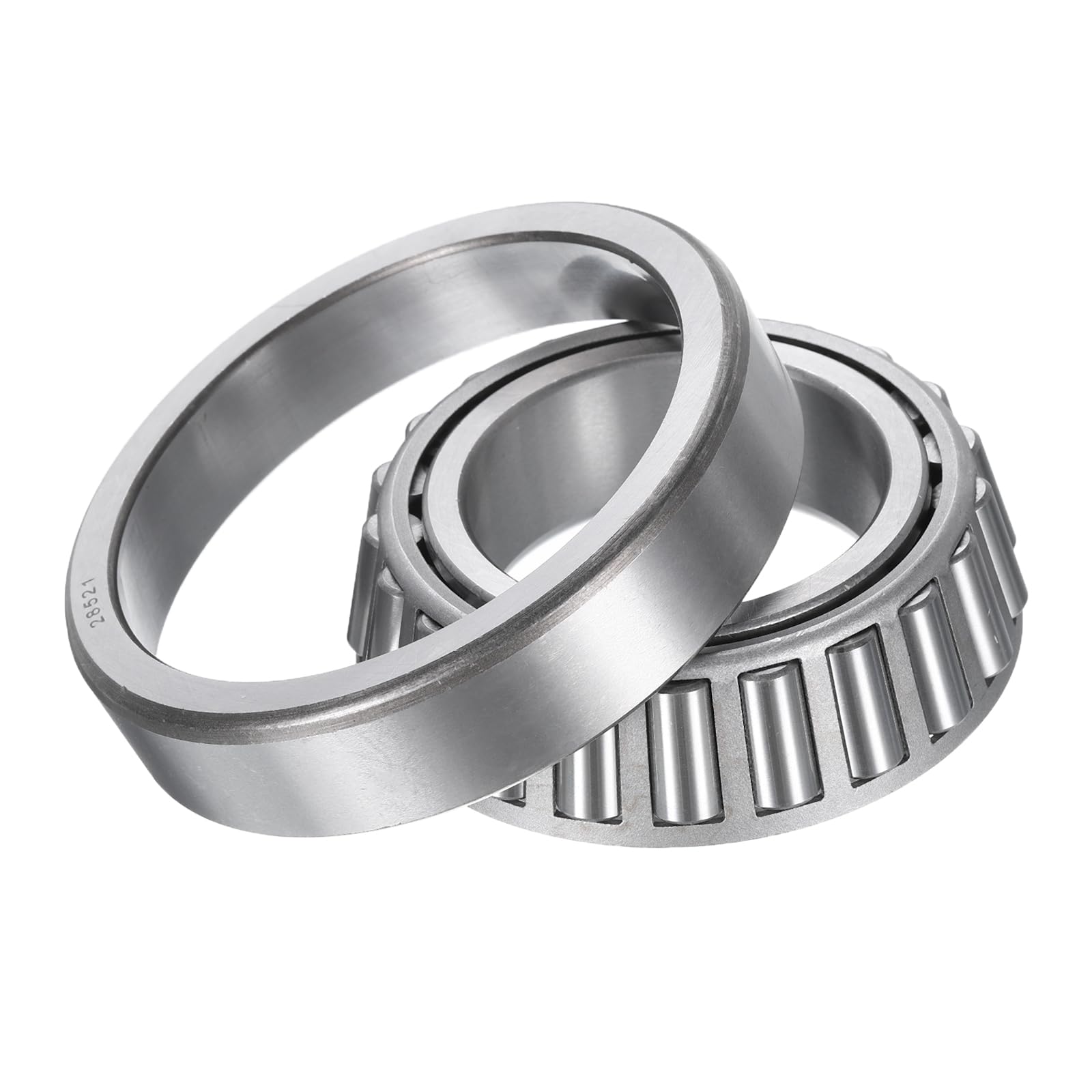 uxcell 28580/28521 Tapered Roller Bearing Cone and Cup, 2" Bore x 3.625" OD x 1" Thick, Chrome Steel Taper Bearing Set, ABEC-5