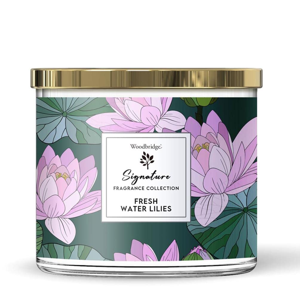 Aroma Accessories Woodbridge Fresh Water Lilies Tumbler Jar Candle