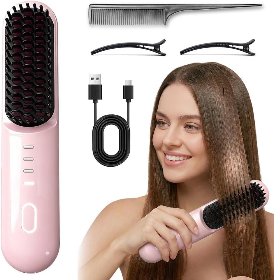 Cepillo alisador inalámbrico Go Brush Pro para cabello corto
