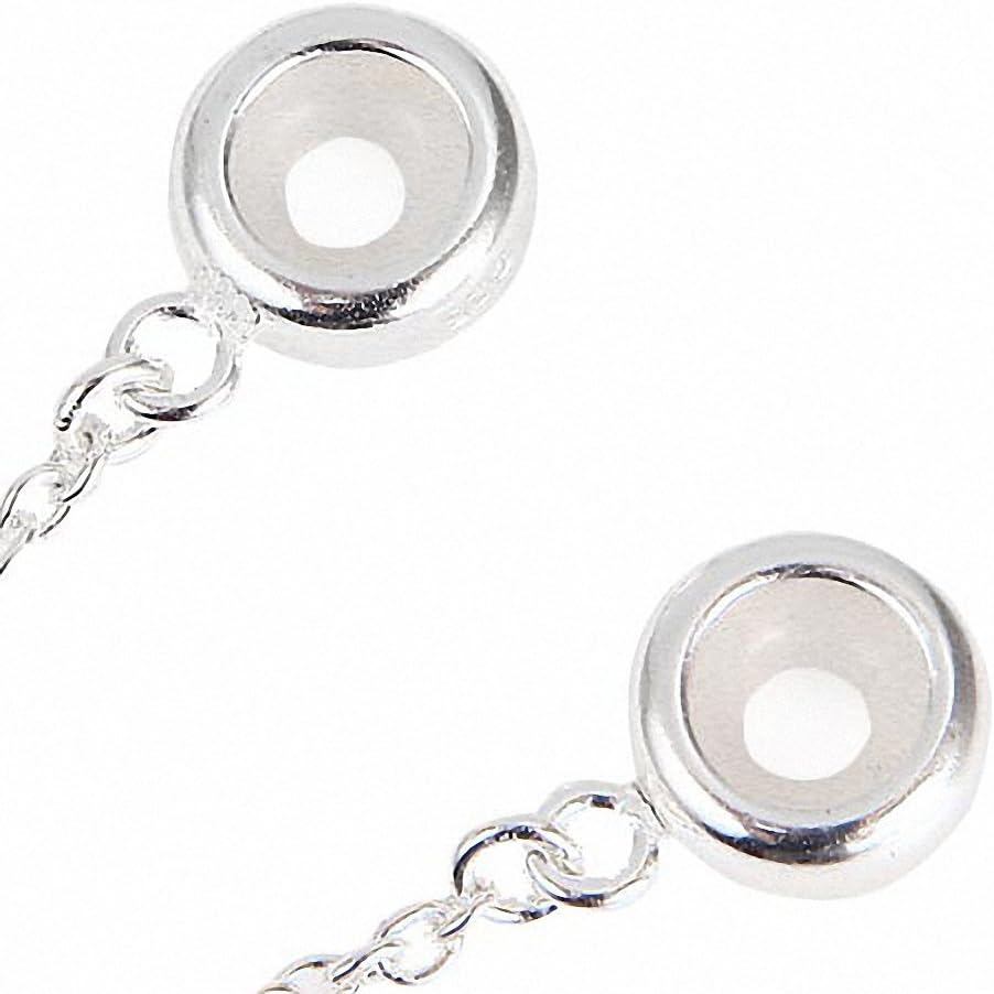 Hoobeads 925 Sterling Silver Stopper Safety Chain Bead Charm For European Charm Bracelets - Image 4