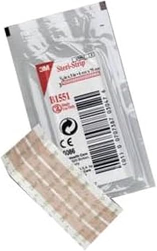 3M Steri-Strip B1551 - Cierres de piel de tono de mezcla (no reforzados) - 14" x 3" -Un sobre de 3 tiras