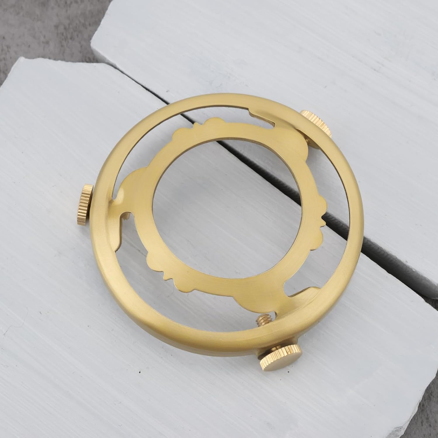 2Pcs Brass Light Shade Gallery 60mm Lamp Holder with Secure Screw Fittings for Pendant Lights, Custom Lighting Designs