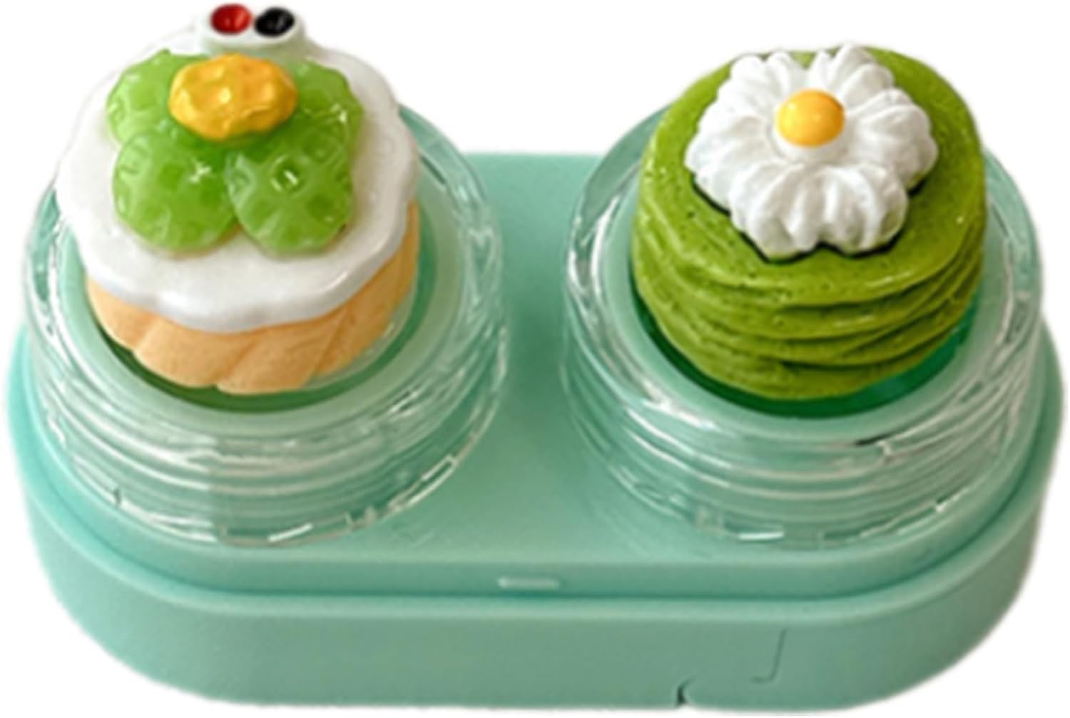 Cupcake Lid Lenses Box with Drawer Designs and Wearing Tool Kits Contacts Lens Case for Safe Lens Management Case
