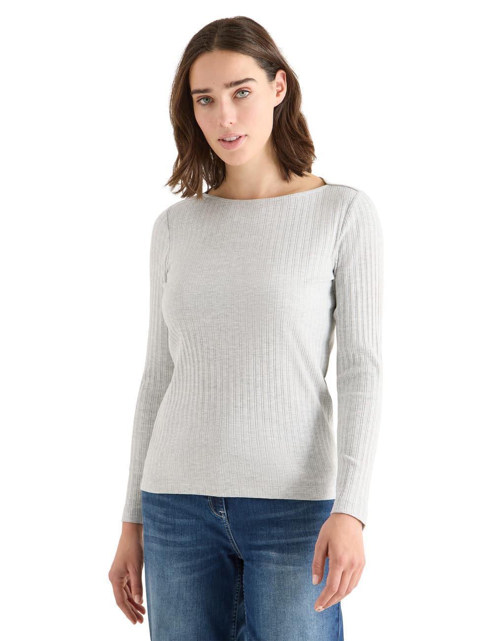 Damen Rippstruktur Shirt