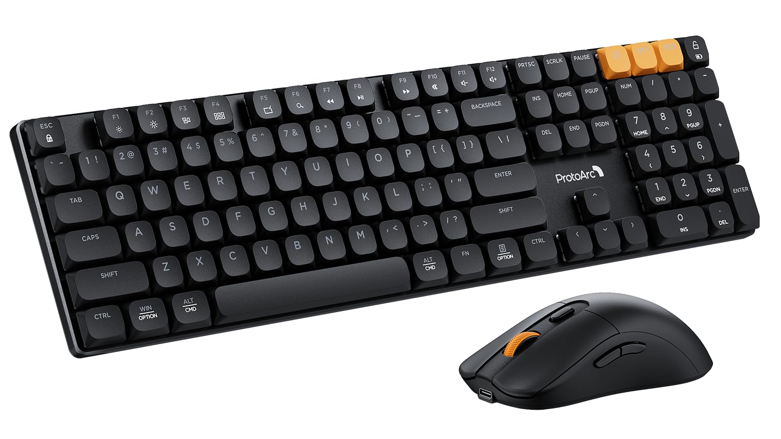 ProtoArc KM310 Wireless Mechanical Keyboard and Mouse, No Backlight