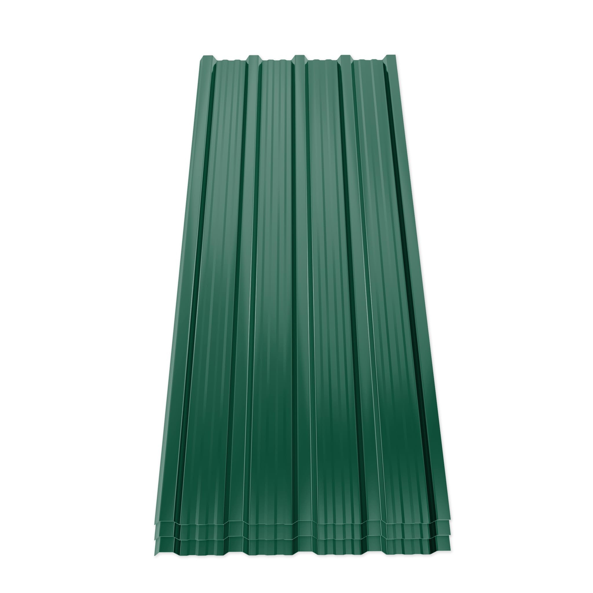 Mondeer 14er-Set Metall Trapezblech, Wellblechplatten für Dach, Dachbleche Trapezblech, Verzinkter Stahl für den Bau von Garagen, Gewächshäusern, Zwingern, 7m², 110 * 46cm, Grün