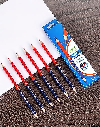 Lápiz de grafito YYMIYU con doble color rojo y azul miniatura 6