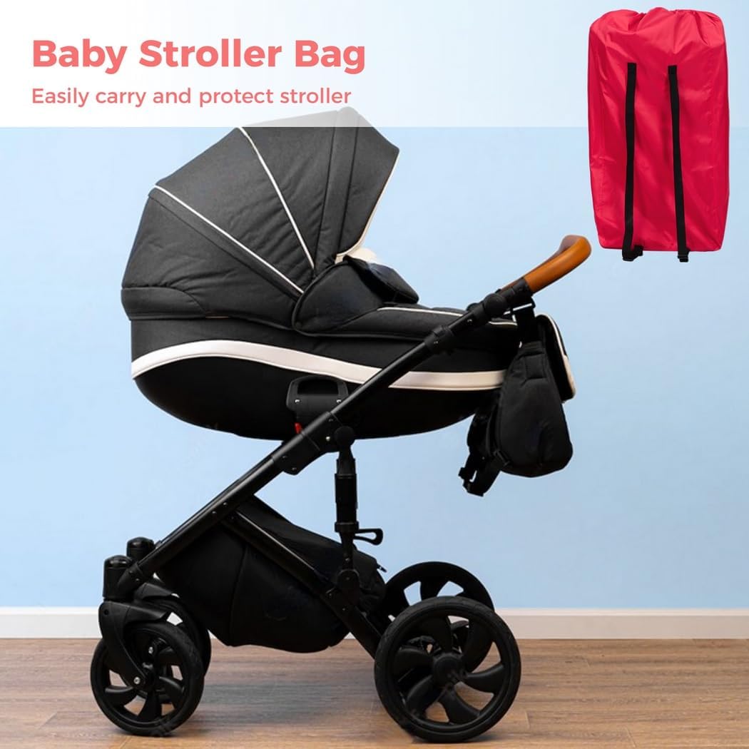 Pushchair Travel Bag for Airplane, Gate Check Bag with Shoulder Straps, Fits Single and Double Strollers image 5 of 6 B0DHX79KZT