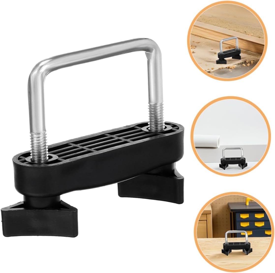 Amosfun 2pcs Roof Mount Brackets for Cargo Carrier u Clamps for SUV Truck Roof Rack Aerodynamic Wind-reducing Design for Easy Installation and Precision Fit