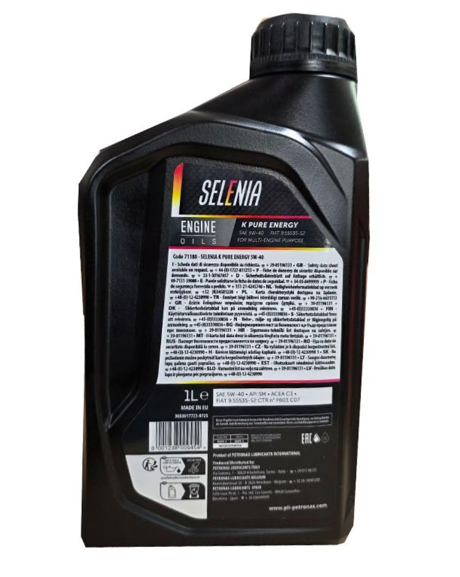 Selenia K Pure Energy 5 W-40 Multi Air, 5 x 1 Litro = 5 litros