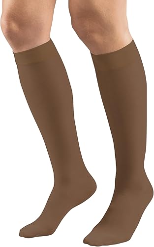 Vista 42 de Truform - Medias de compresión traslúcidas para mujer, hasta la rodillas, 15-20 mmHg, 20 denier, color piel, talla S Beige