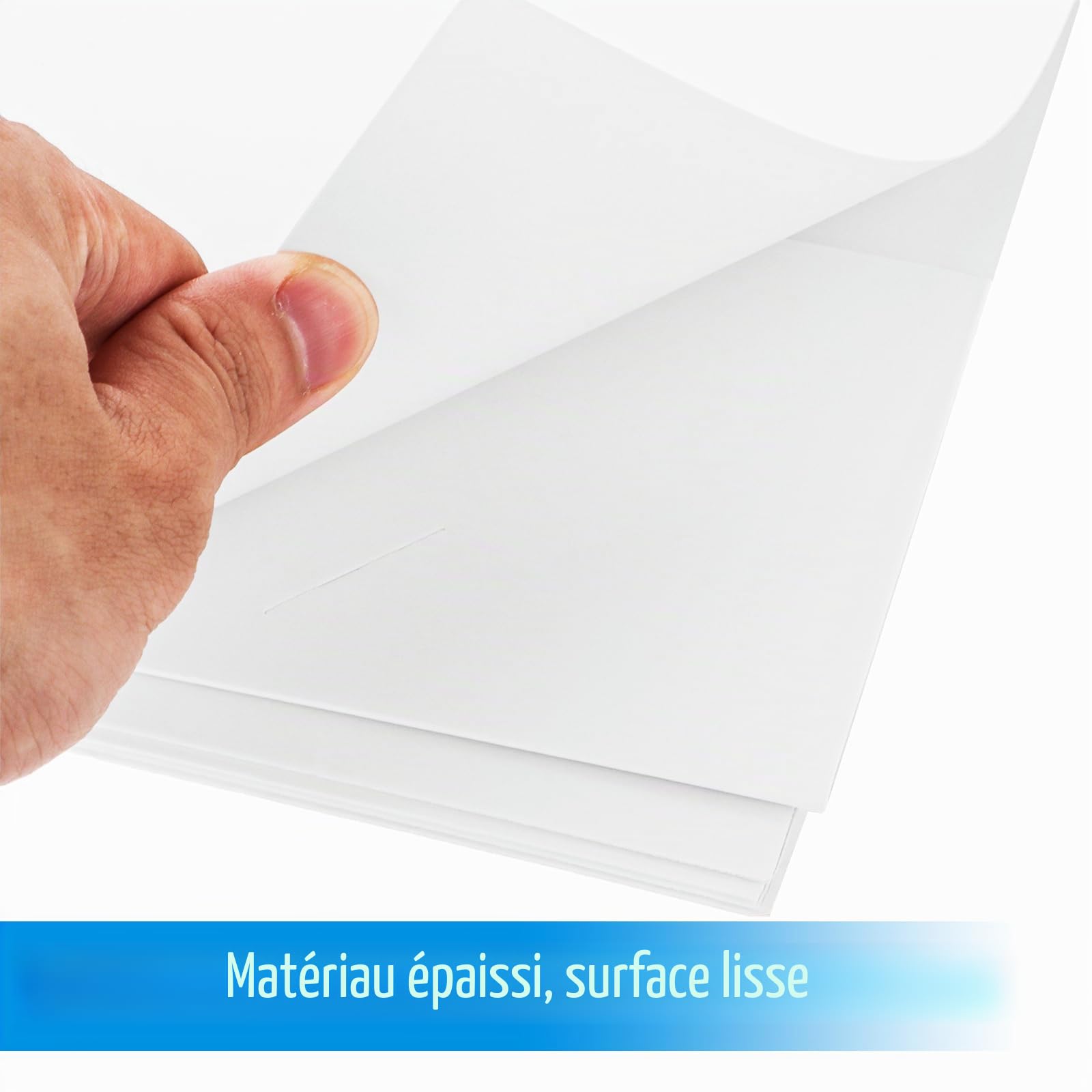 Lot de 25 Chemise Cartonnée A4 en papier kraft 350 g/m², Chemise Papier Porte documents A4 avec fente pour cartes de visite - Porte-documents en carton pour réunions et fichiers - Blanc