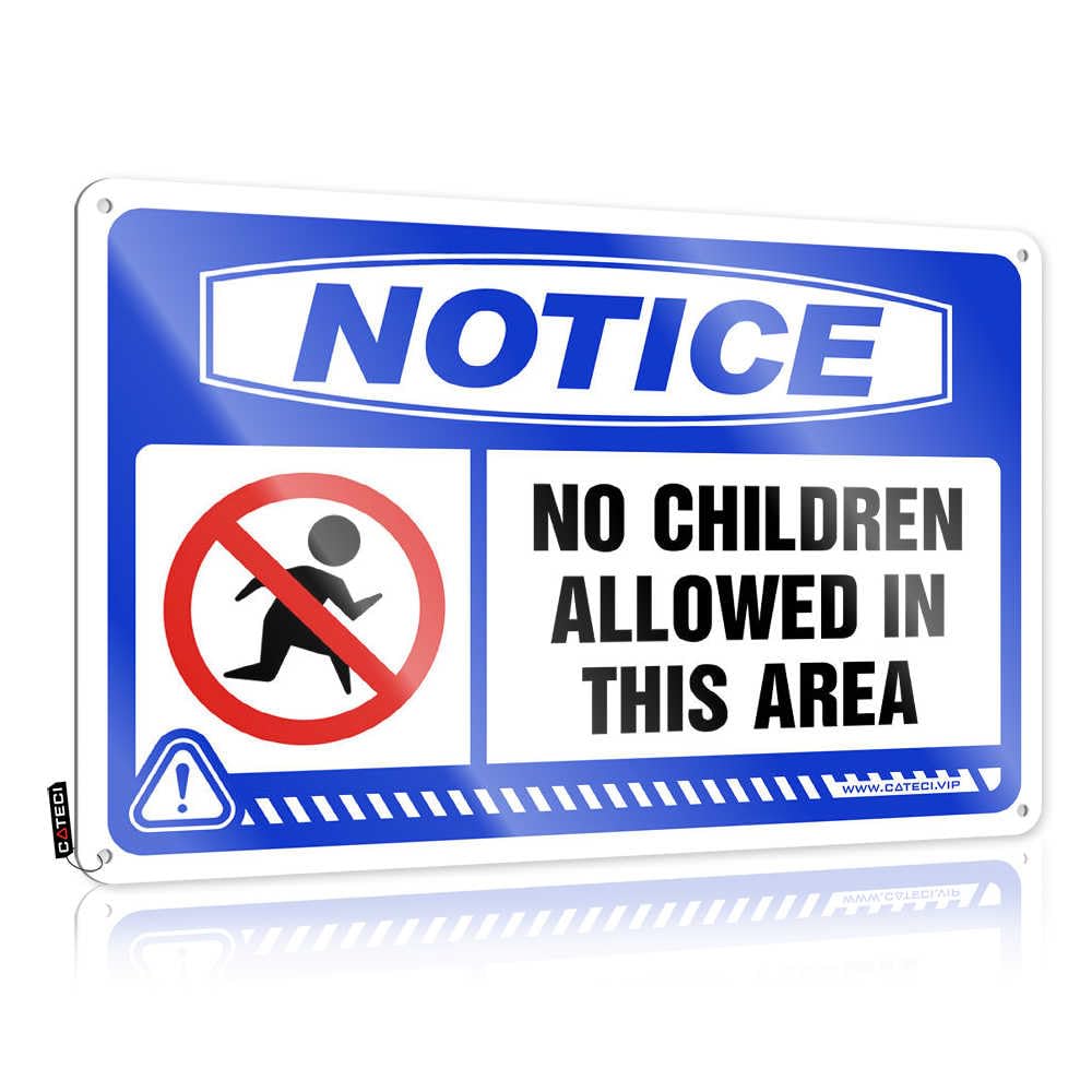 Fzfn Colour Tin Metal Sign Sports Bar Decor Wall Art - Notice No Children Allowed In This Area Haves Quality Retro Style Decoration For Basement Bar(30X40cm)