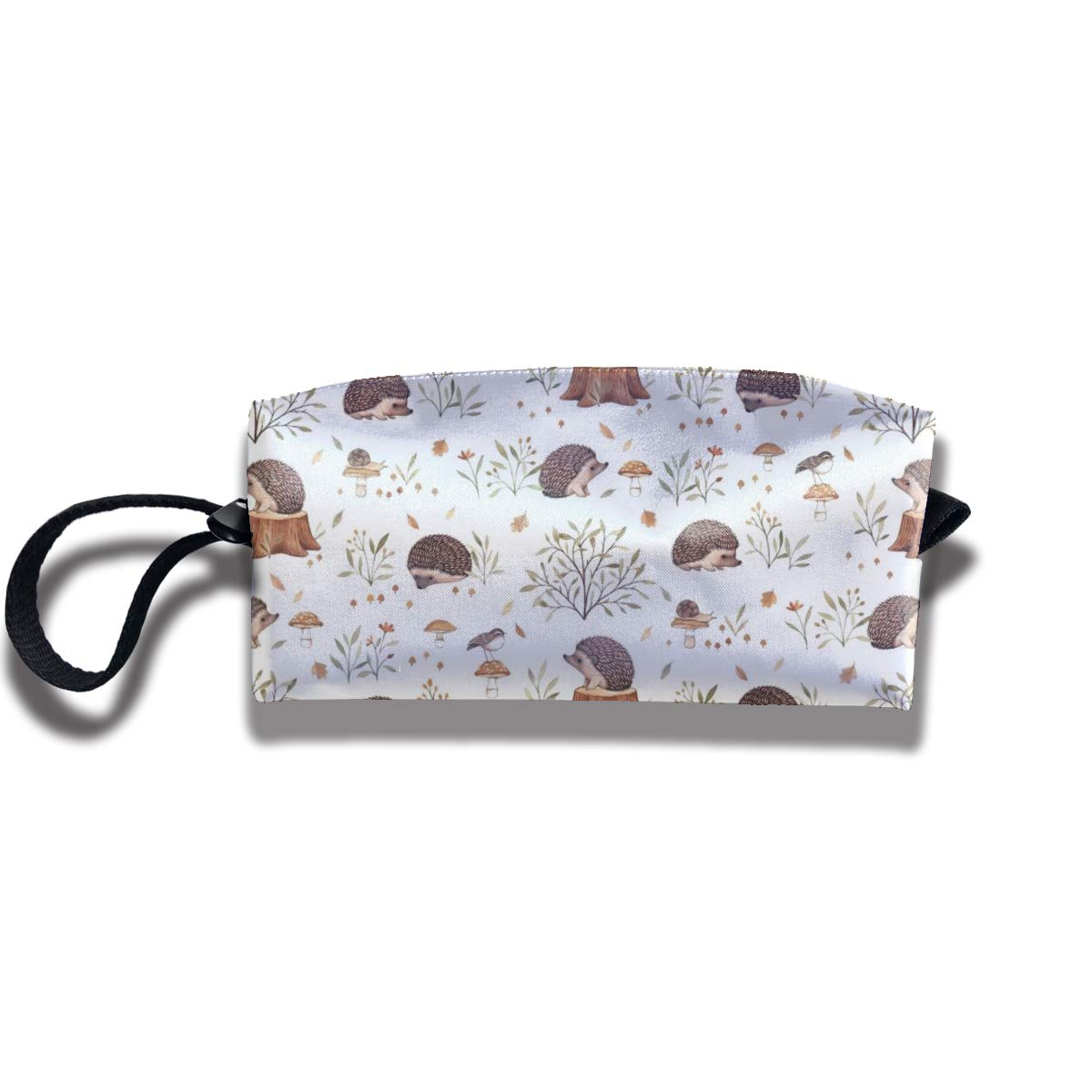 Coin Pouch, Meadow Hedgehog Pen Holder Clutch Wristlet, Portable Wallets Purses, Zipper Storage Case Cosmetic Bags