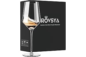 Modern Crystal Hand Blown High End Wine Glasses (Set of 4)