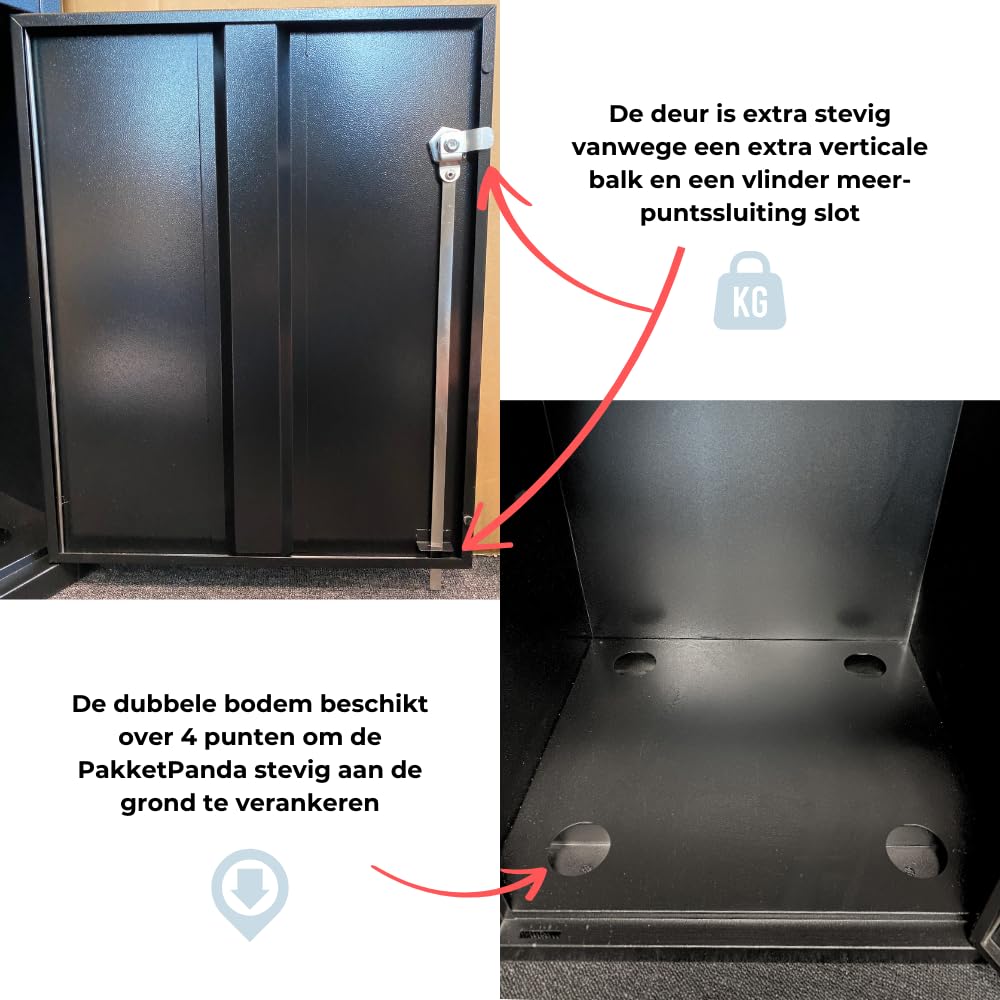 Multi Topbox - XXL - Paketbriefkasten - Briefkasten - Paketbox - 5* Zylinderschloss - Mit Brieföffnung - Große Pakete