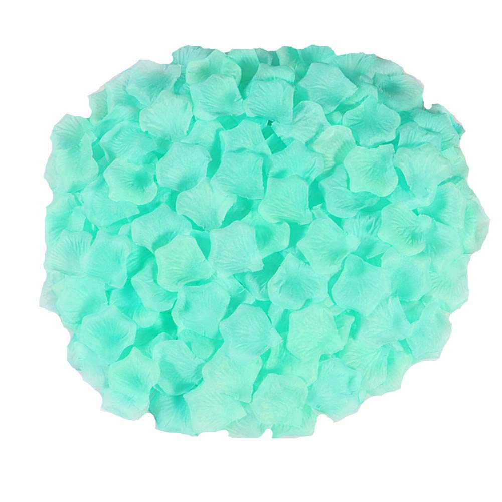 SUNFANI 1000 Pieces Silk Rose Petals Artificial Flower Wedding Party Decoration (Mint)