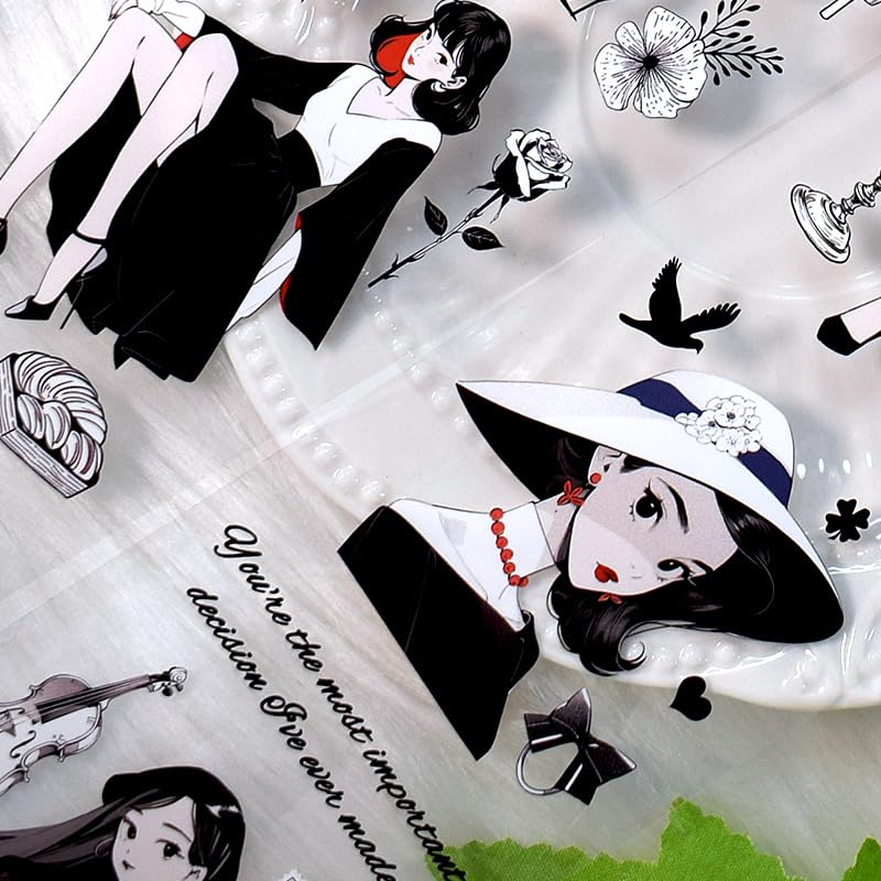 Image of New Popular PET Tape Modern Girls Collage Glossy Washi Tape for Decoration Small Fresh Flower Materials (90724)