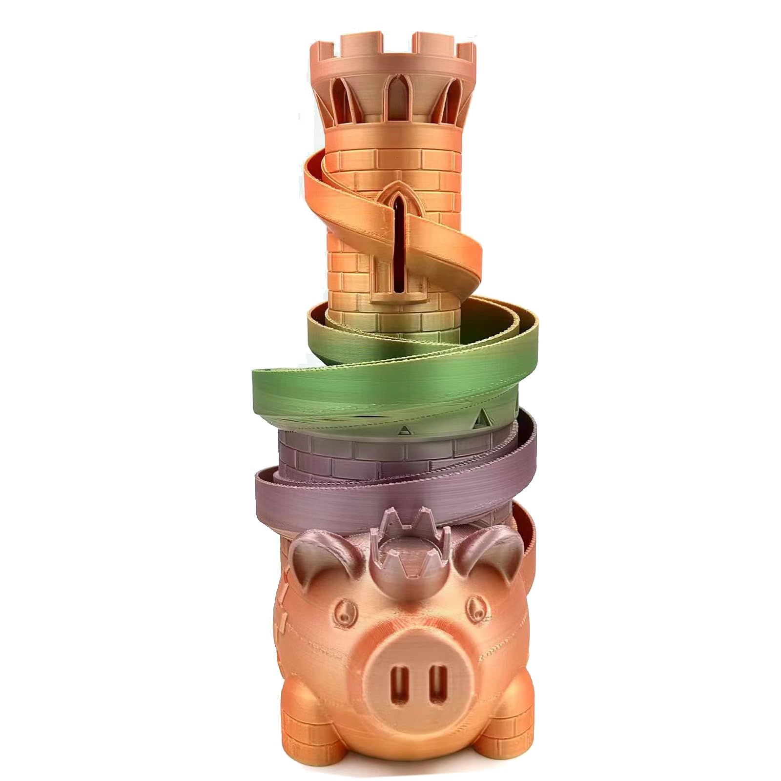 Amazon.co.jp: 3Dプリント貯金箱おもちゃ、2イン1面白いスピンローリングコインキャッスル貯金箱おもちゃ、おもちゃのギフト貯蓄ジャー、コインバンクATM男の子女の子用(カラフル)  : おもちゃ