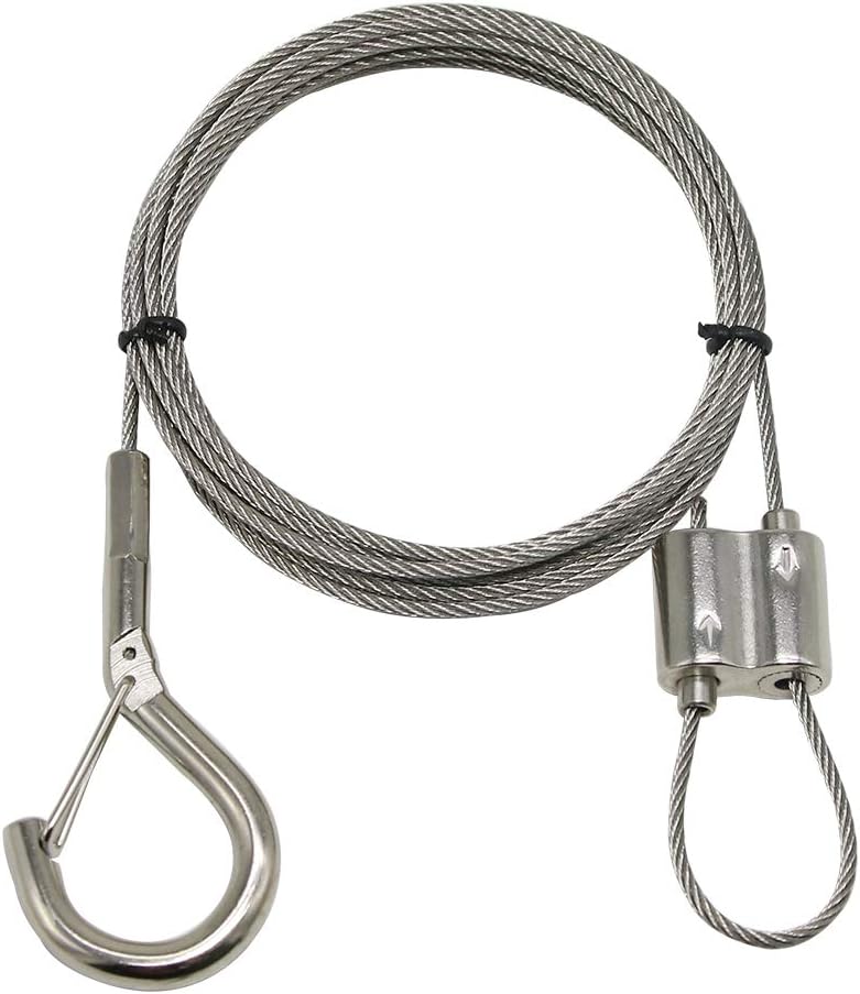 2-Piece Adjustable Suspension Cable kit for Heavy Frame Picture Photo Mirror Suspension Artwork Pendant 2m x 2mm Stainless Steel Cable