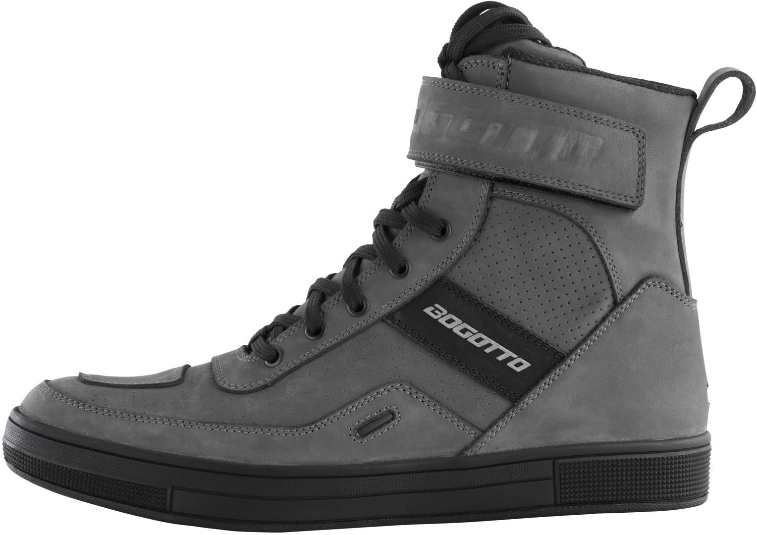 Bogotto Denton perforierte wasserdichte Motorrad Schuhe, grau, 38 | Wasserdicht