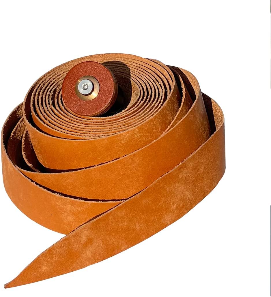 Handmade Real Leather Handlebar Tape (Tan Brown)