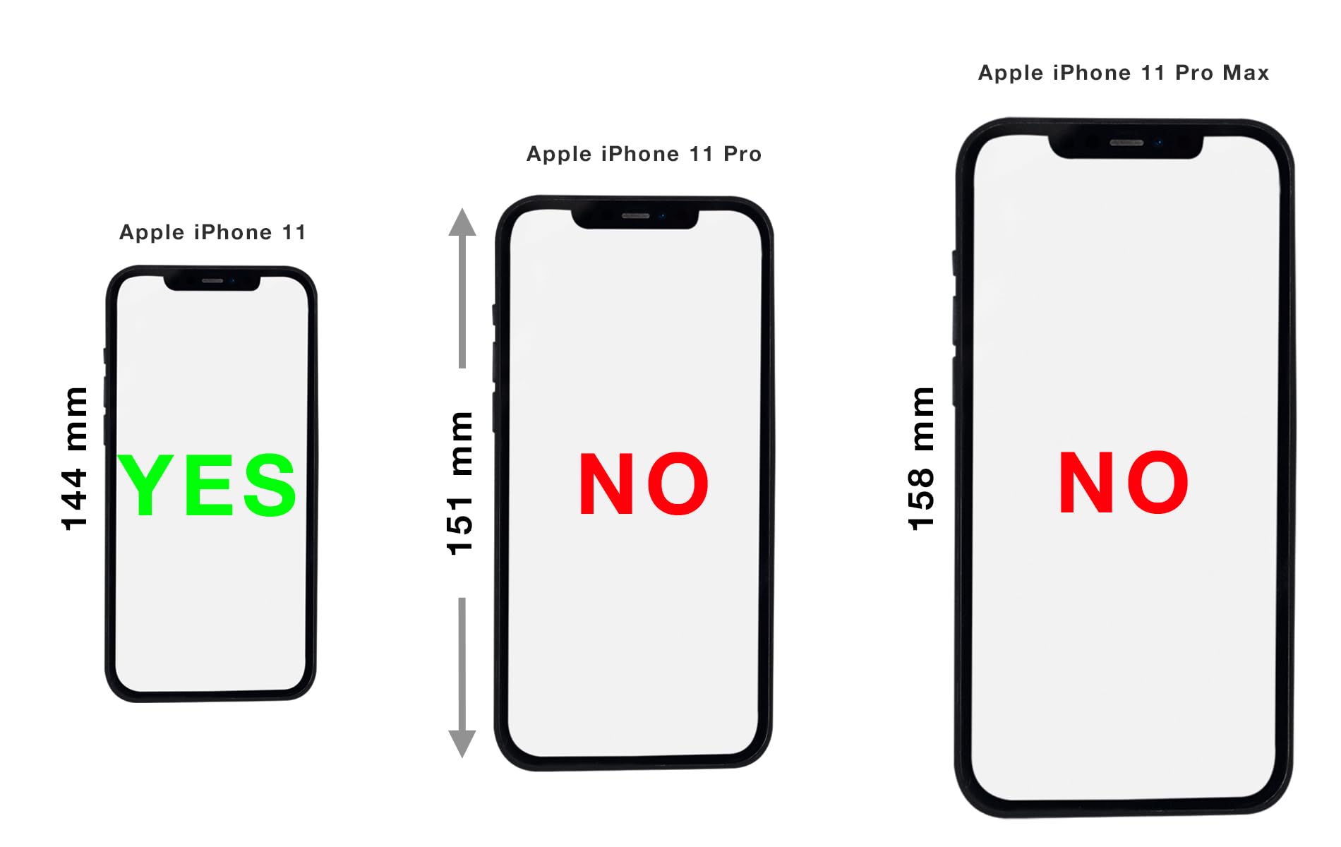 Étui Ceinture pour Apple iPhone 11, Vrai Cuir, Couleur Noir, Clip Ceinture, Horizontal, Fermeture magnétique