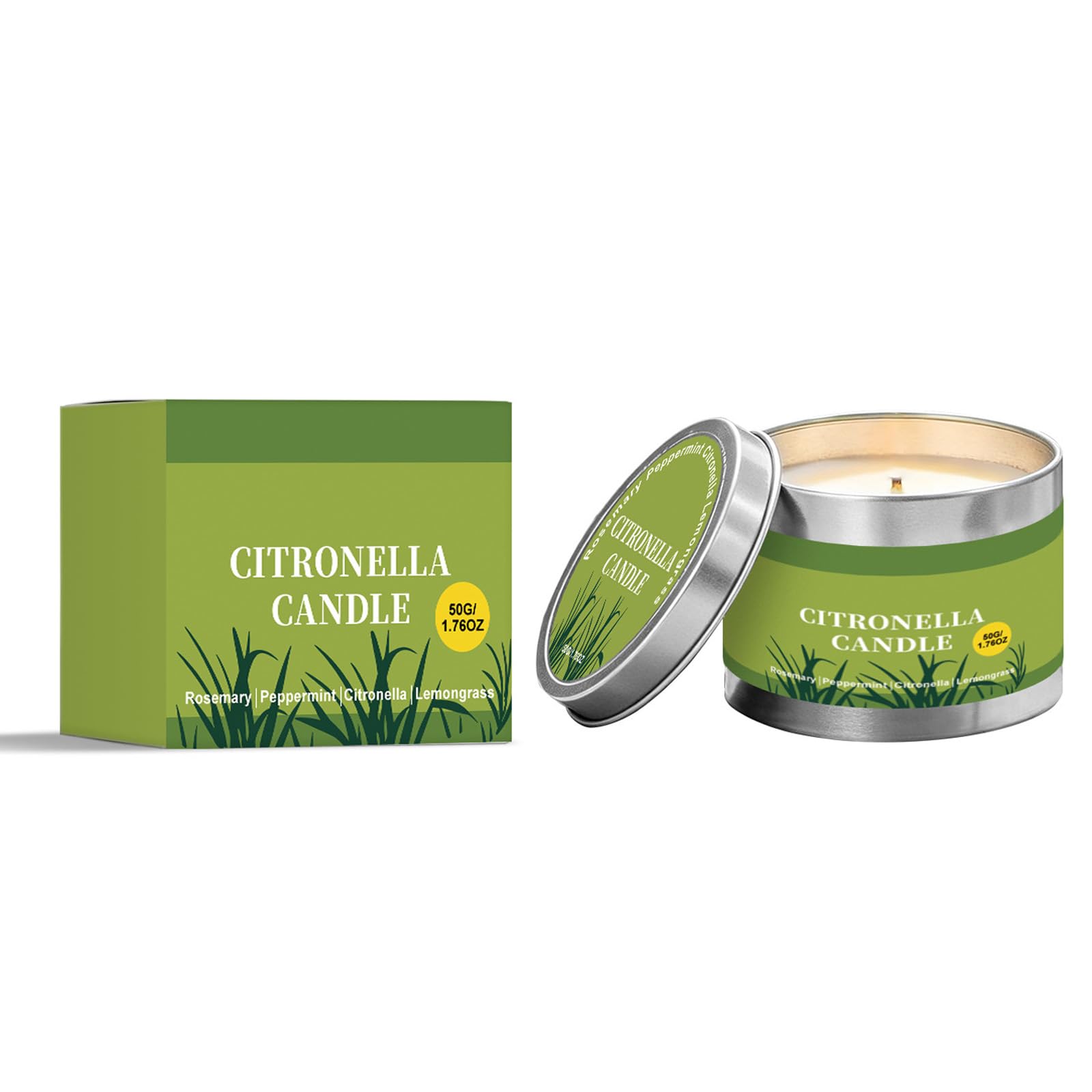 Citronella Outdoor, Soys Waxes Decorative Jar Scented Candled Lasting Burning Candled for Patios Summers Scented