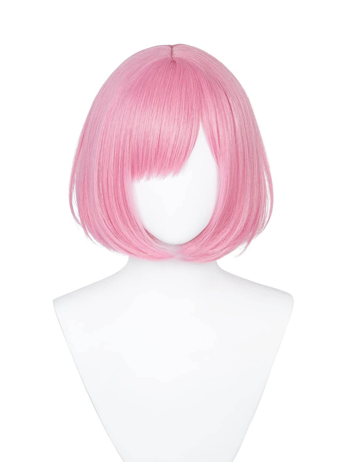 PRIOUTZ Womens Pjsekai Ootori Em Wig Cosplay Anime Halloween Costume Short Pink Hair with Wigcap