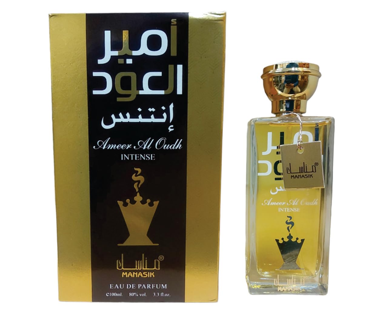 Ameer al Oudh intense | Ameer al oudh intense Unisex Eau De Parfum | Woody and Oudh Arabian Fragrance | Manasik Ameer al oudh Men Perfume Women Perfume 100ml by Sapphire’s choice