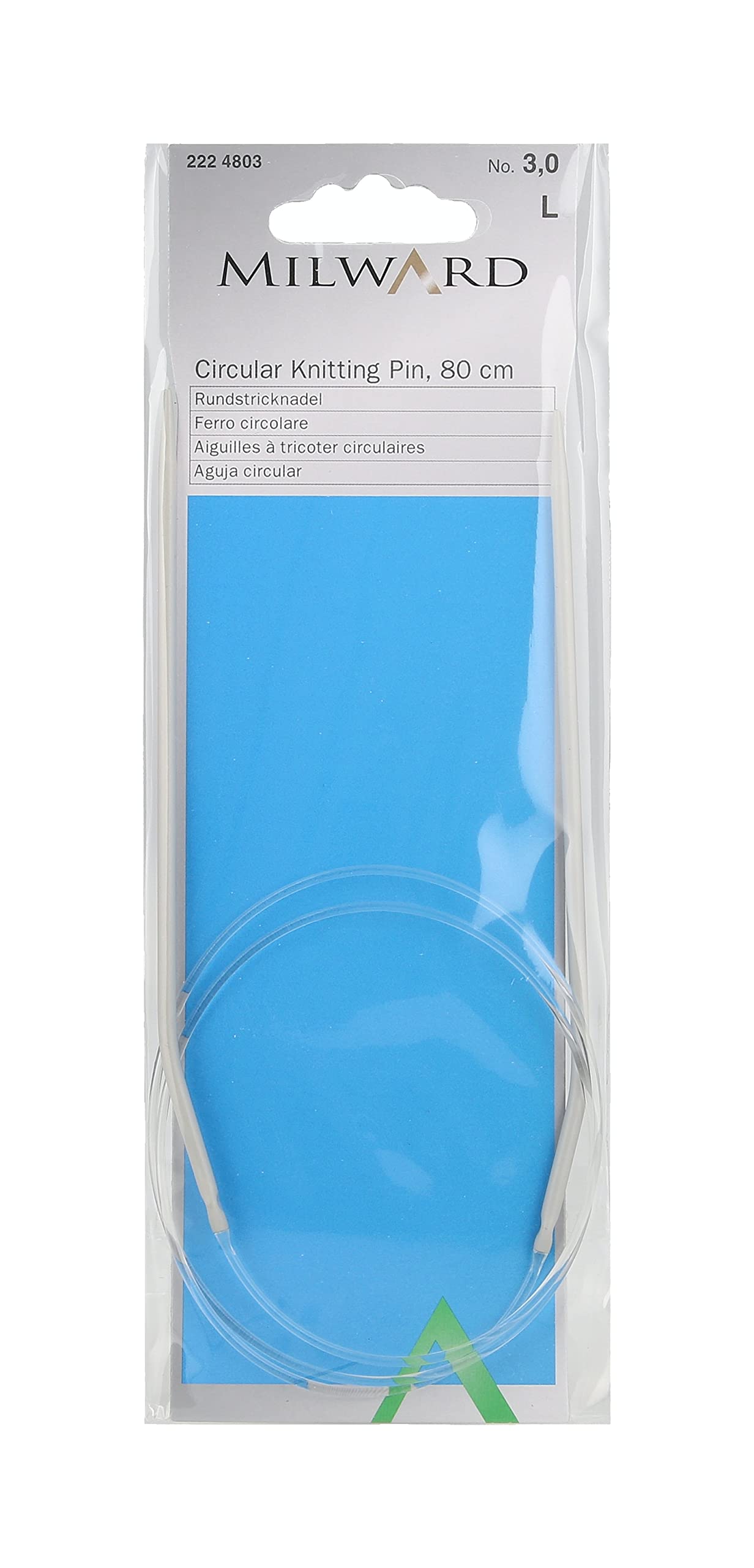 Fixed Circular Knitting Needles, 80cm, 3.0mm