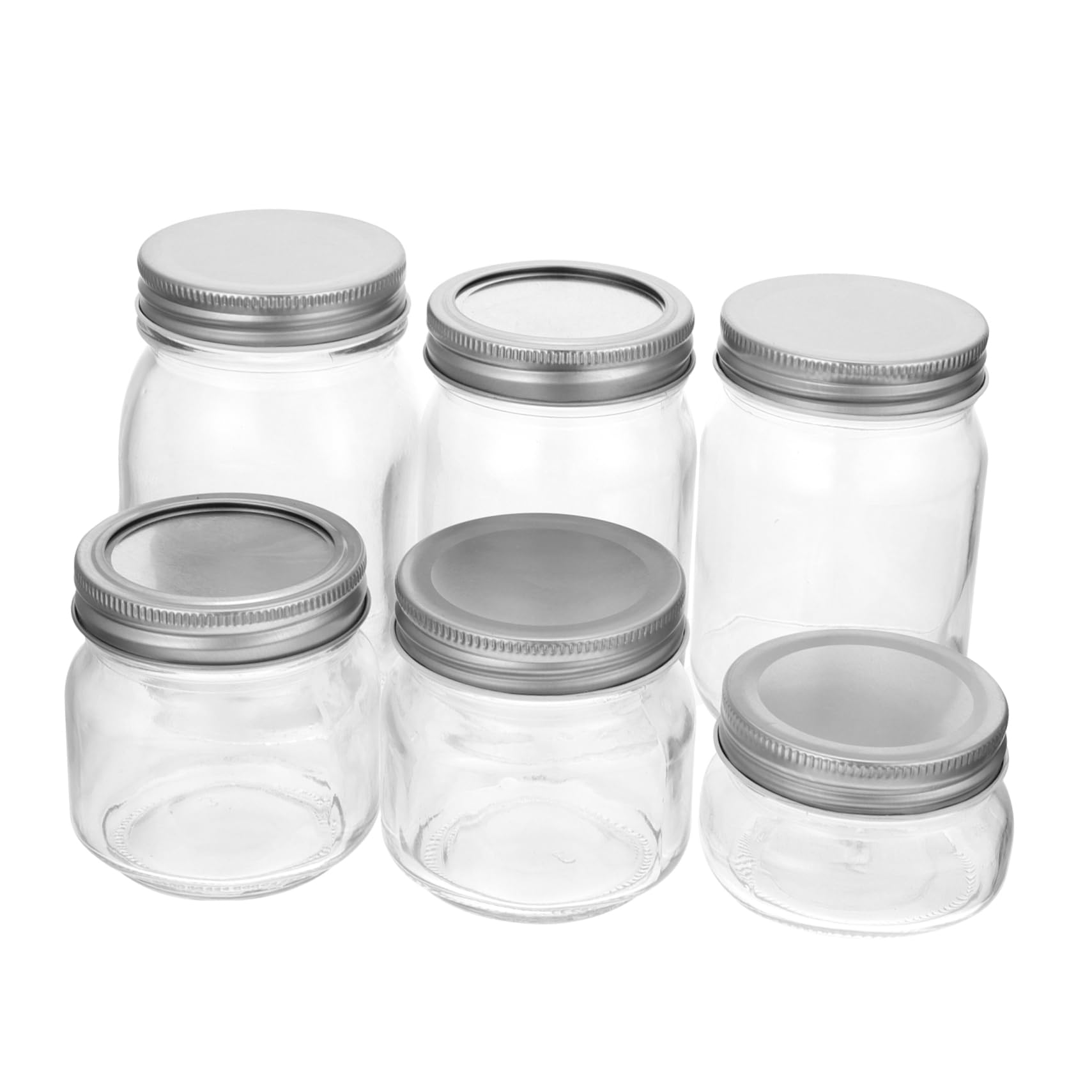 Cabilock 6 Stück-pack Glas Einmachgläser mit Deckel Luftdicht 100% Sauber und Schlicht für Marmelade Honig und Joghurt Zufällige Farbe