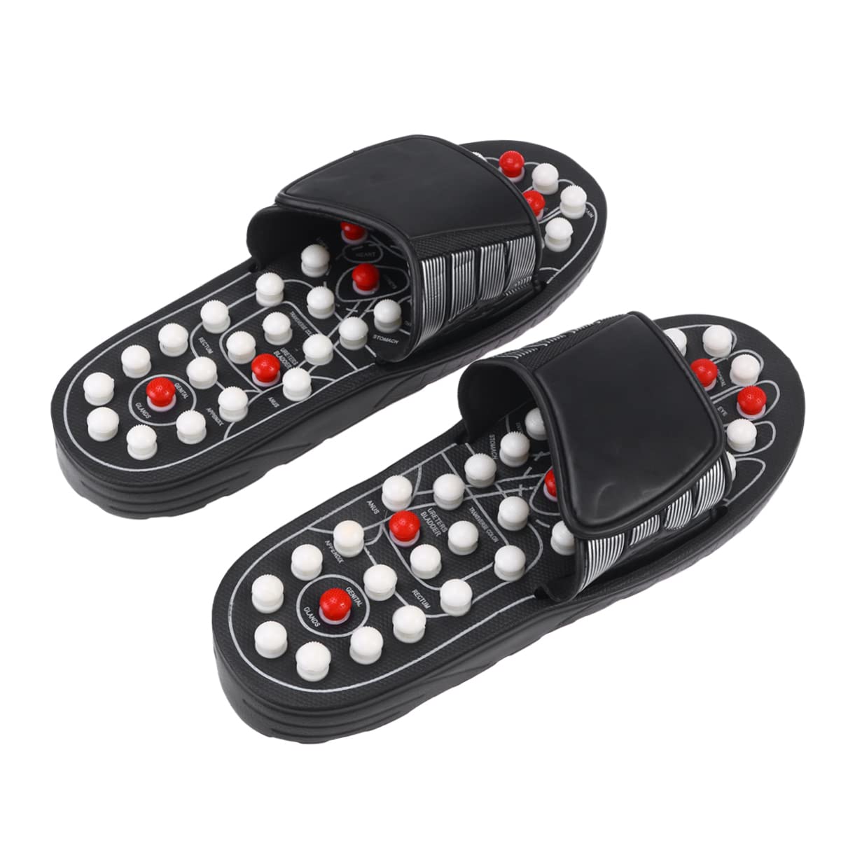 SOLUSTRE Akupunktur Massage Schuhe Hausschuhe Sandalen, Reflexzonenmassage Tool Fußmassage für Plantarfasziitis, Fersensporn, Weihnachtsgeschenke für Mama und Papa