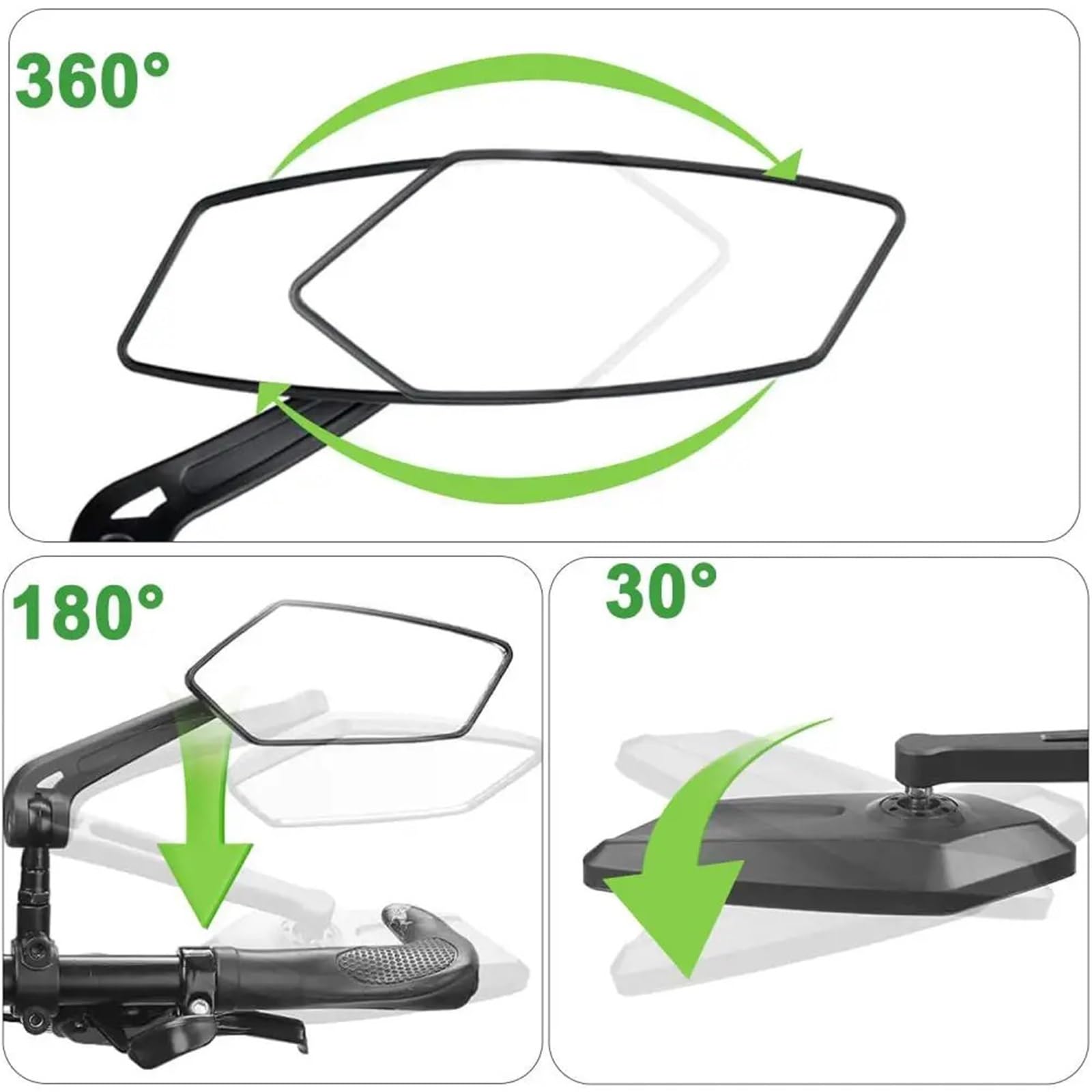 Drehbarer Weitwinkel-Fahrradlenkerspiegel | Drehbarer Weitwinkel-Fahrradlenkerspiegel(A pair)