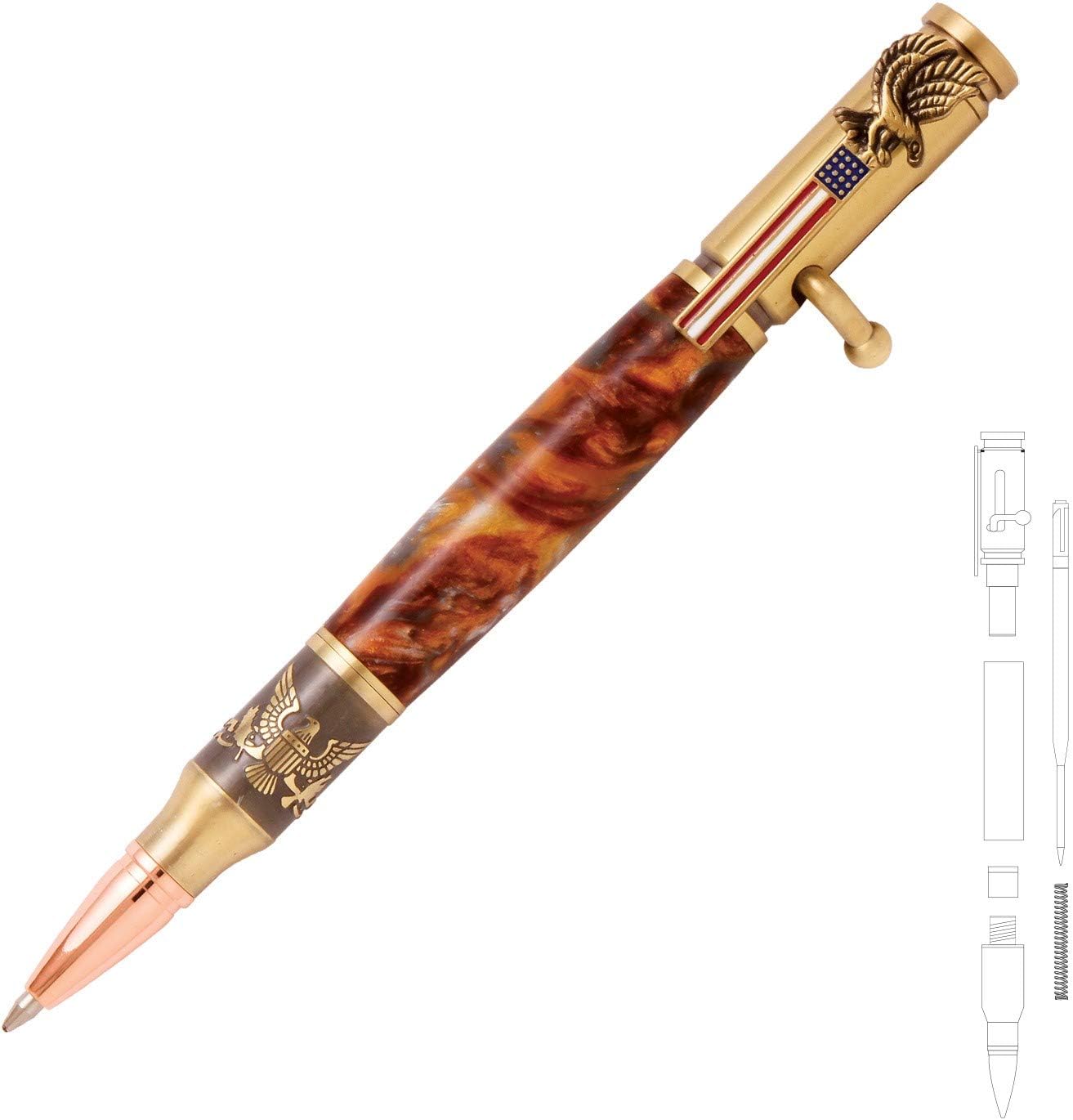 Penn State Industries PKCP8AEAB Patriotic Etched Bald Eagle Insignia